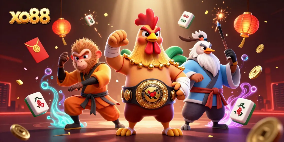 Spin the fortune with xo88 in a vibrant 3D casino illustration showcasing thrilling characters and games.