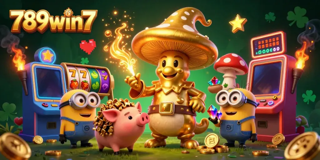 Experience winning magic at 789win7 with golden elements and colorful slot game visuals.