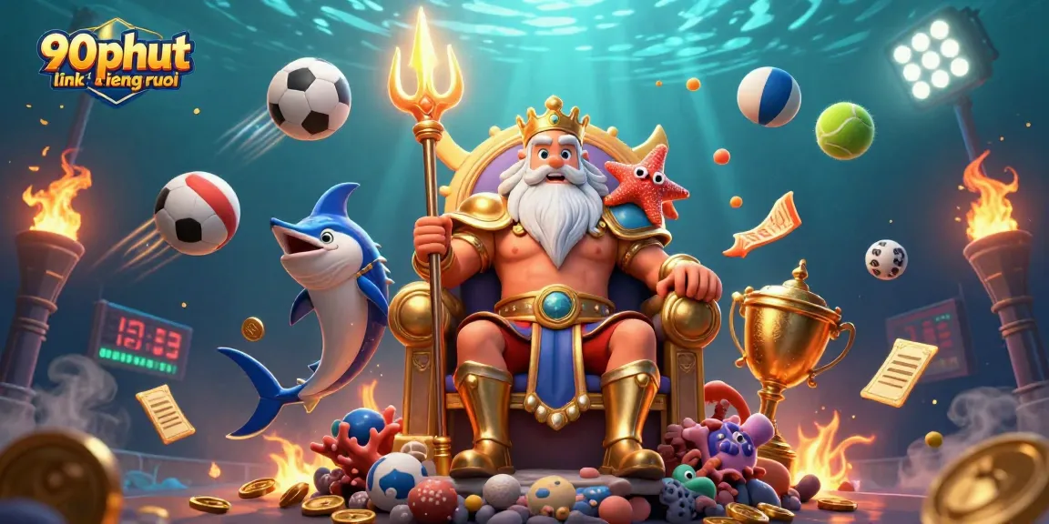Engaging scene featuring Neptune and characters reflecting the excitement of 90phut link tiengruoi betting.