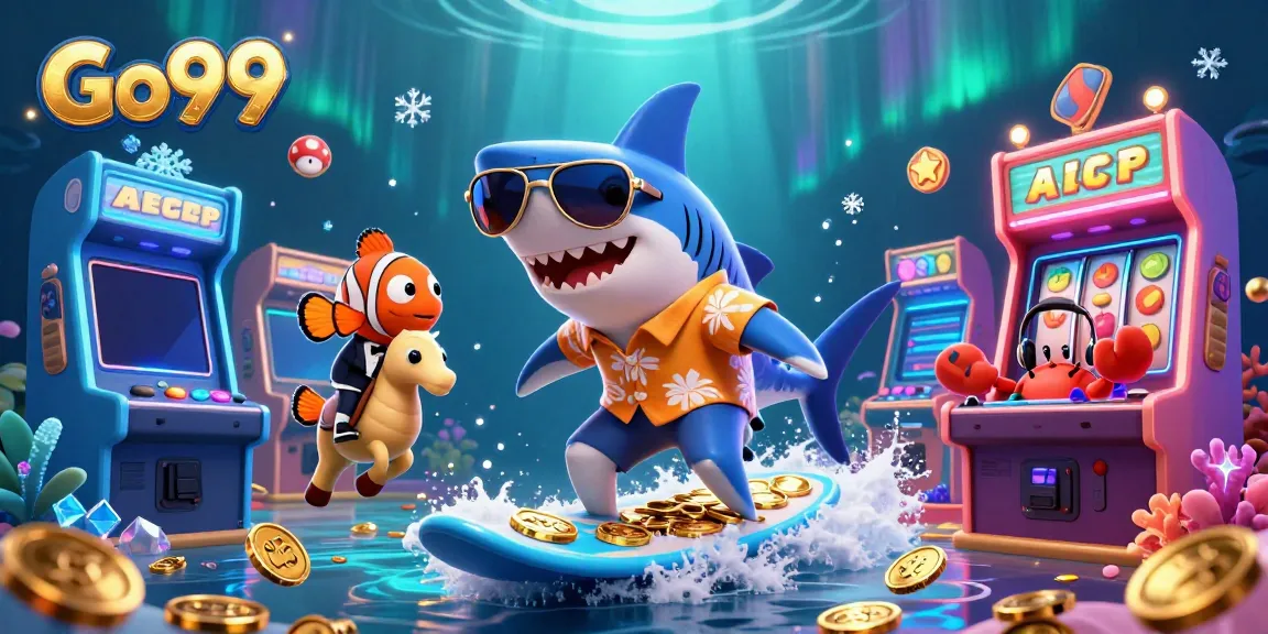 Experience the vibrant Go99 casino with colorful 3D characters and sparkling gold coins.