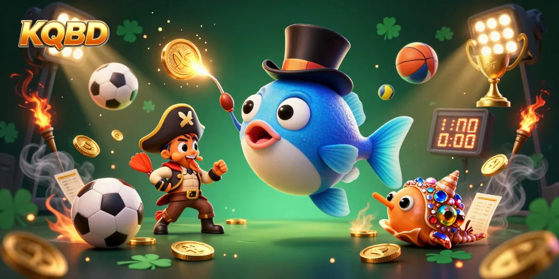 KQBD presents a vibrant scene featuring characters and elements that capture the essence of dynamic sports betting and excitement.