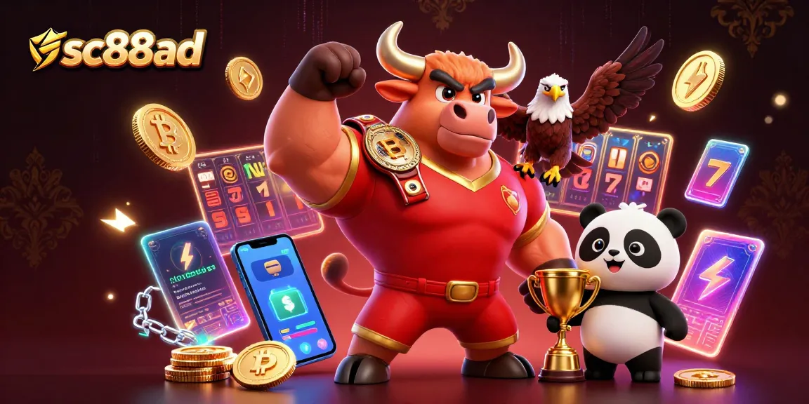 Celebrate winning moments with sc88ad's dynamic casino scene filled with slot machines and crypto excitement.