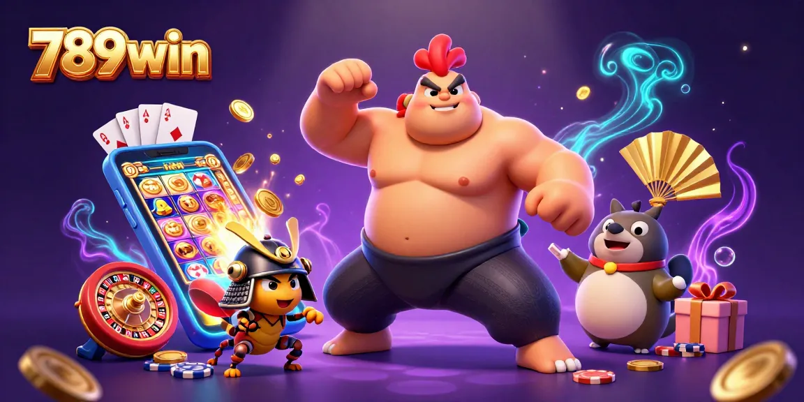 Engage with exciting slot action at 789win featuring sumo wrestler and cricket!