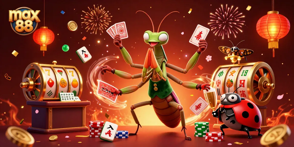 Experience thrilling gameplay at max 88 casino with exciting slot reels, vibrant golden jackpots, and animated 3D characters.