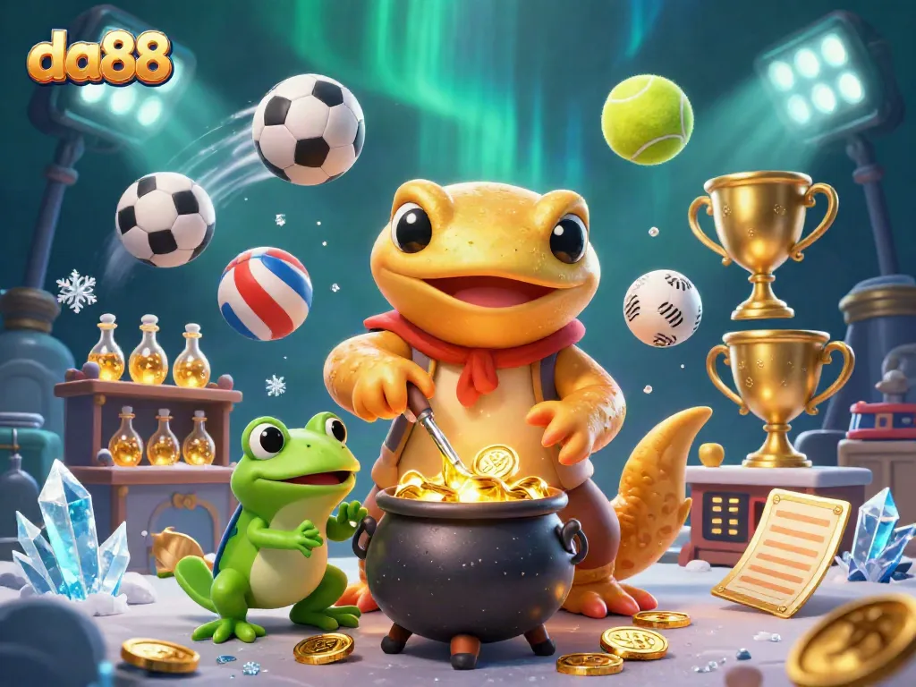 Engage with thrilling sports betting action at da88, featuring a vibrant underwater casino scene.