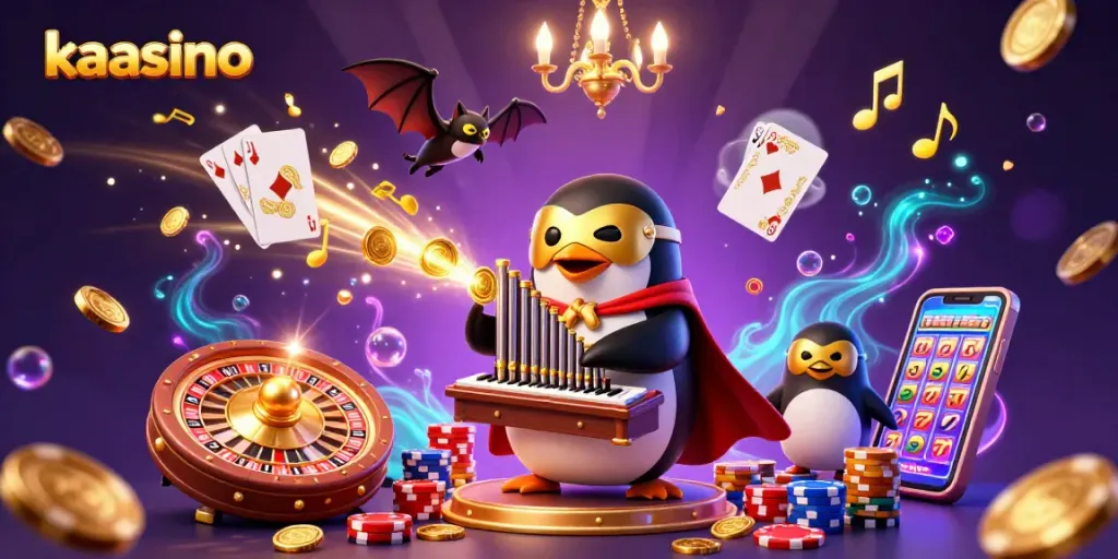 Kaasino combines fun with excitement featuring coins, playing cards, and a lively atmosphere.