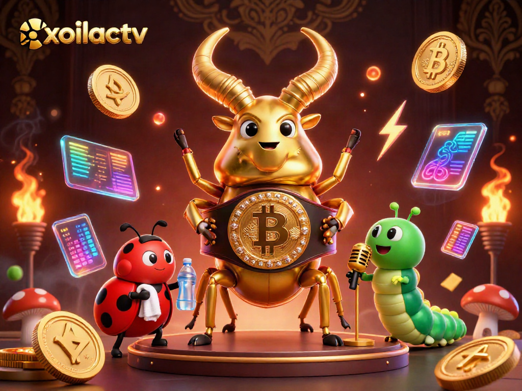 Experience xoilactv's vibrant online casino scene with glowing coins and dynamic characters.