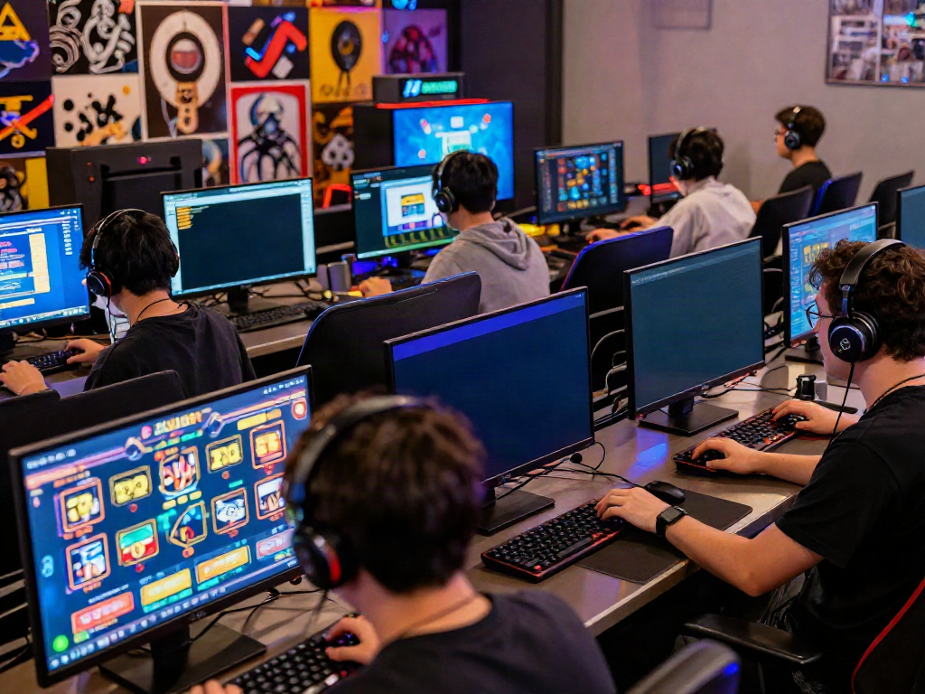 KU88 online gaming scene with players engaged in betting and live support agents.