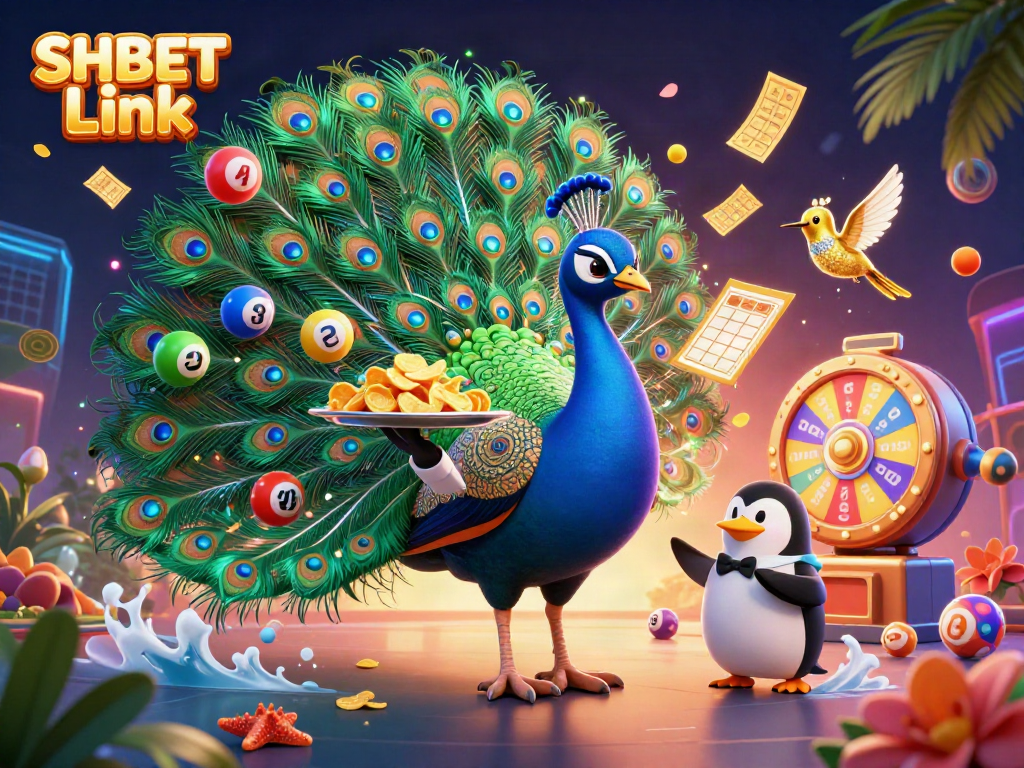 Experience thrilling gaming with SHBET Link featuring extravagant characters and vibrant lottery elements.