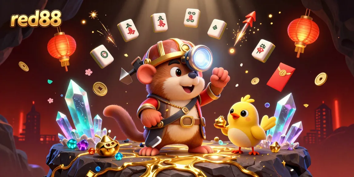 Experience thrilling gameplay at red88 with a vibrant casino adventure featuring treasure hunter mole and dynamic decor