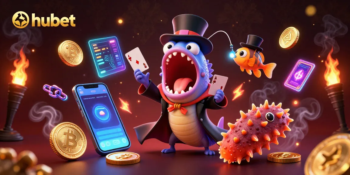 Join the unique hubet experience with a magical underwater gambling scene featuring captivating characters.