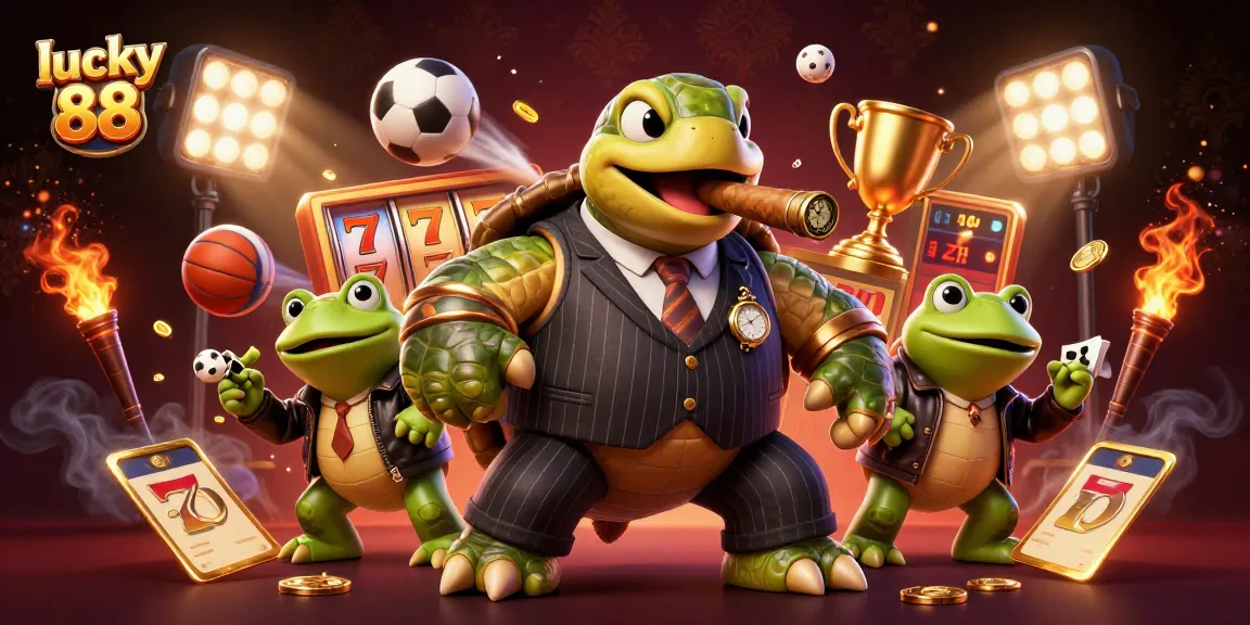 Experience the thrill of lucky 88 with a vibrant 3D illustration showcasing exciting casino elements.