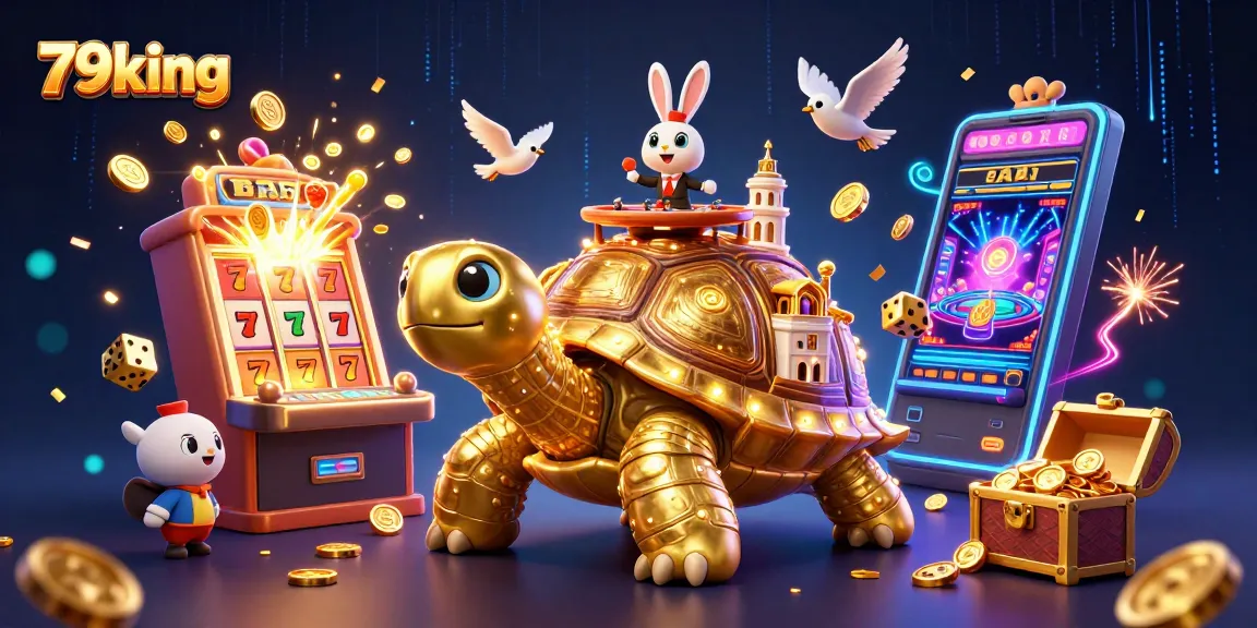Experience the thrill of 79king with vibrant and energetic casino-themed 3D illustration.