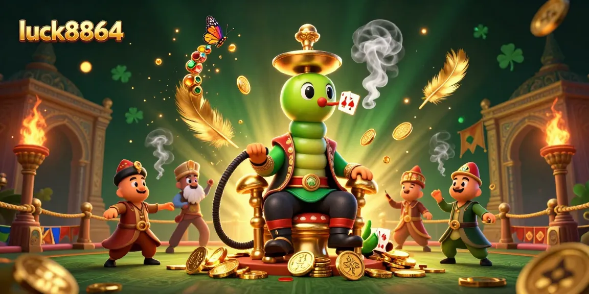 Engage with luck8864's vibrant casino scene showcasing unique characters and dynamic game elements.