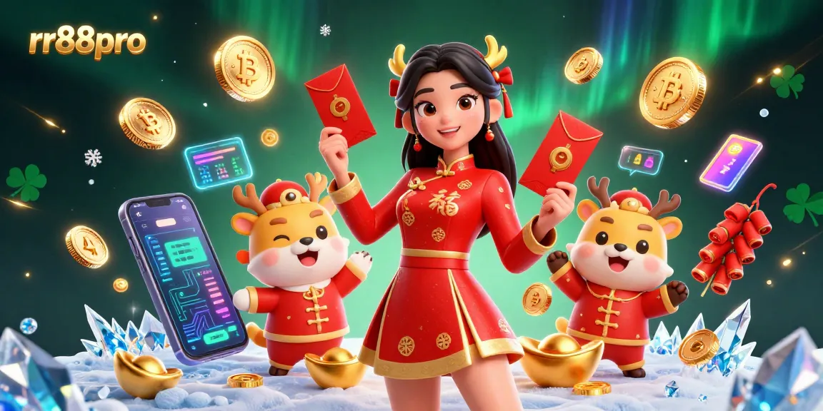 Win big at rr88pro with a vibrant Lunar New Year casino scene featuring stunning characters and festive elements.