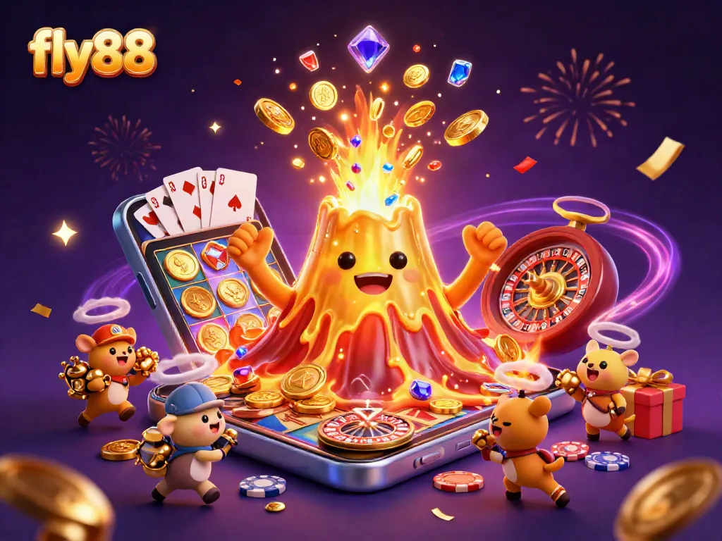 Experience the excitement of winning with fly88's thrilling slot games surrounded by treasures and adventure.