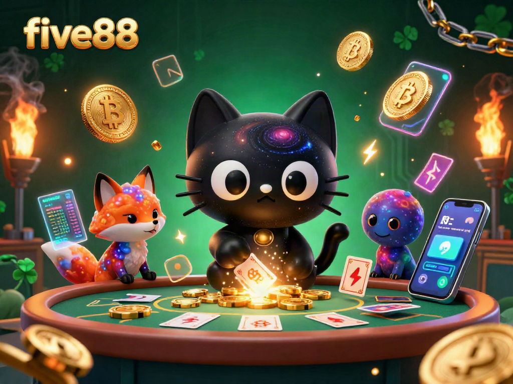 Experience winning strategies at five88 in a colorful cosmic casino scene.