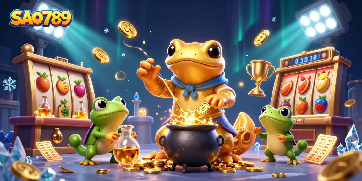 SAO789 players enjoy immersive slot gaming with vibrant visuals of golden coins and jackpots.