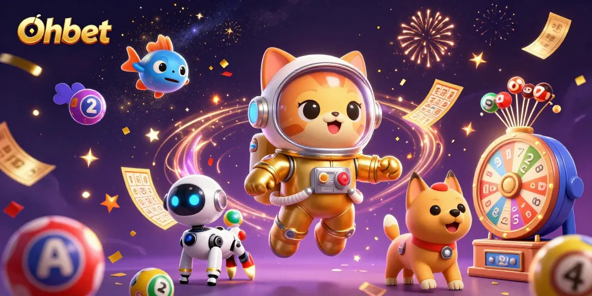 Oxbet engages players with a vibrant scene of a space astronaut cat and dynamic gambling elements.