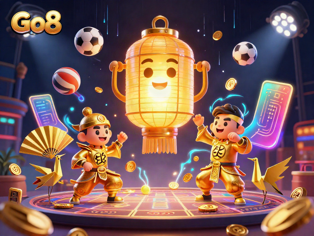 Engage in thrilling gambling action with Go8's vibrant casino experience featuring exhilarating game elements.