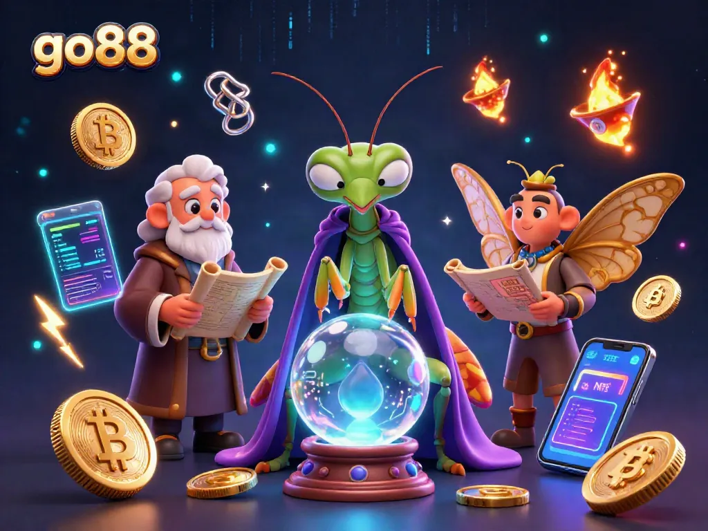 Experience the thrill of go88 with vibrant gambling elements and mystical characters illuminating the digital casino.