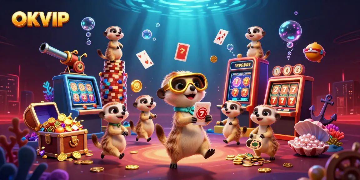 OKVIP meerkats run a vibrant online casino with dynamic game elements and a lively atmosphere.