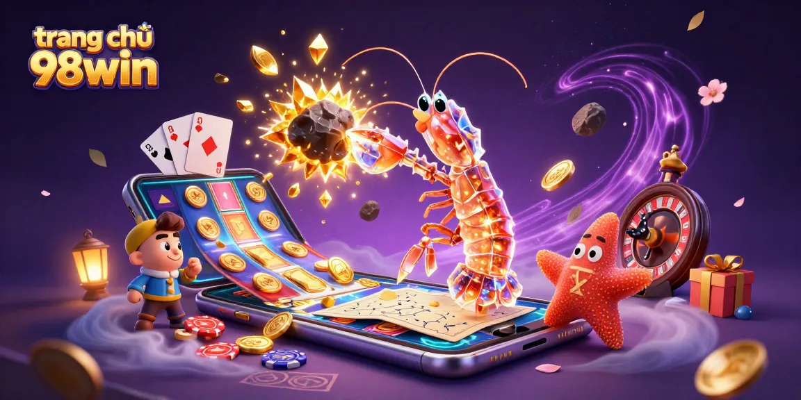 Engage with the dynamic world of gaming at trang chủ 98win where a galactic samurai enthusiastically bets.