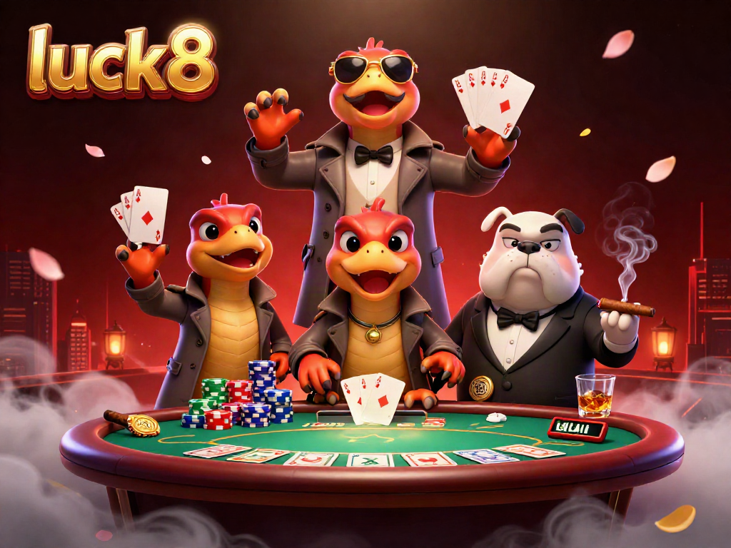 Catch the action at luck8, where cartoon raptors hilariously attempt to enter a VIP casino lounge.