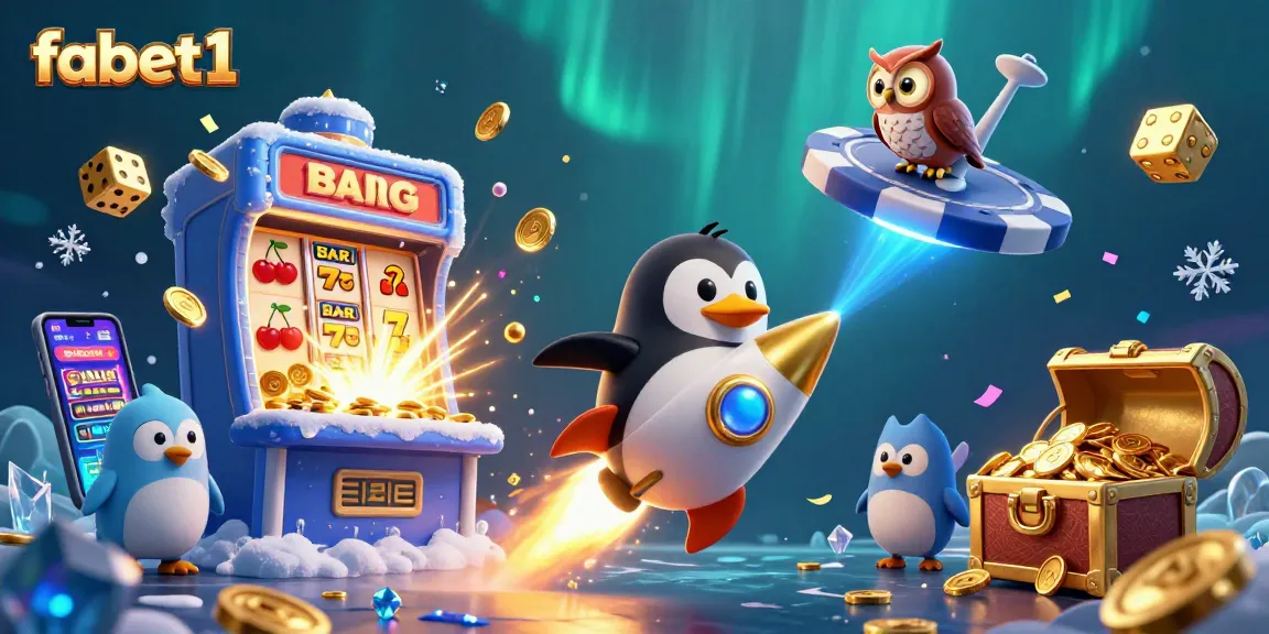 Experience the excitement of fabet1 casino games with vibrant 3D illustration featuring coins and jackpot elements.