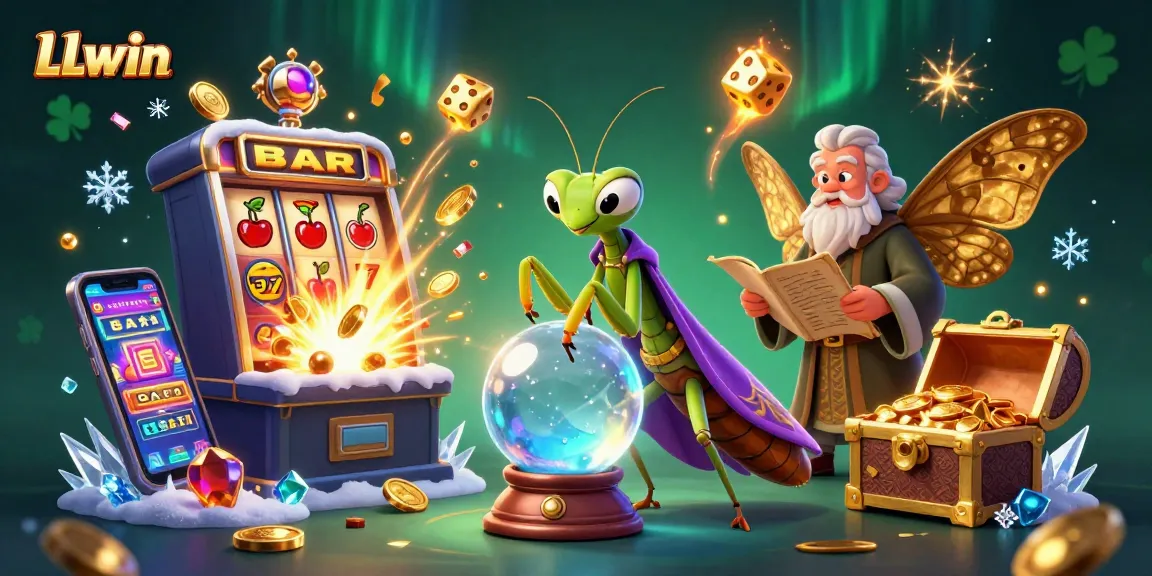 Immerse yourself in LLwin's casino realm with a mystical scene featuring a fortune teller and exciting jackpot elements.