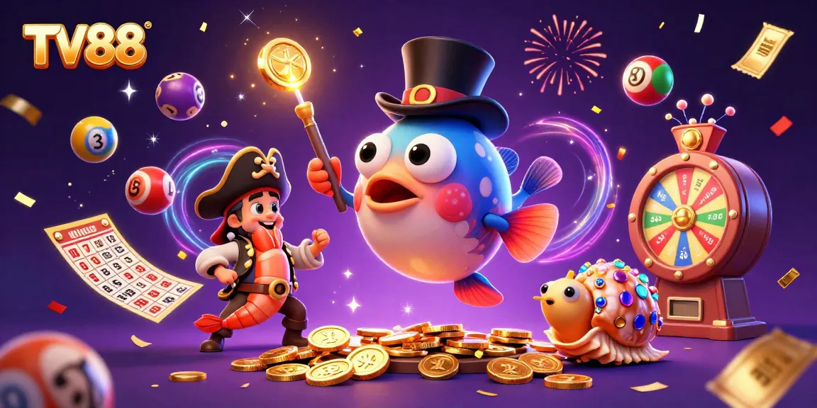Experience thrilling wins at TV88 with amazing casino games featuring vibrant characters and dynamic elements.