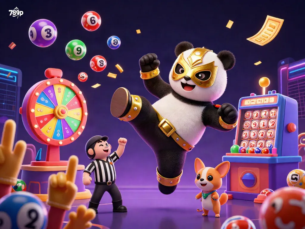 Catch the excitement of 789p as cartoon critters engage in thrilling lottery games amidst vibrant colors and dynamic visuals.